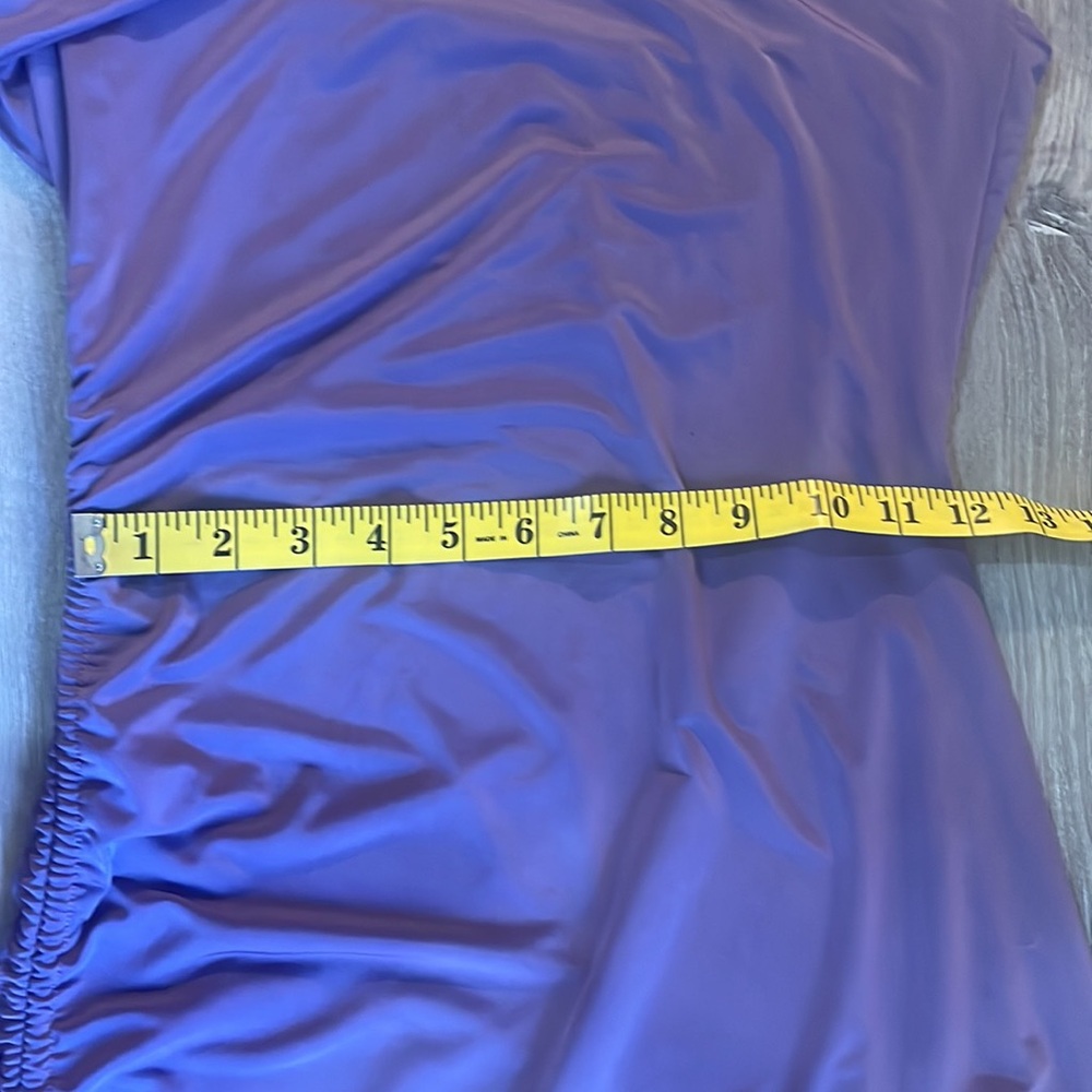 Cutout Detail Ruched Bodycon Dress Mauve Purple,one shoulder,mockneck, Large,NWT - Picture 10 of 11